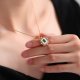 Exquisite Fritillary Emerald Zircon Necklace